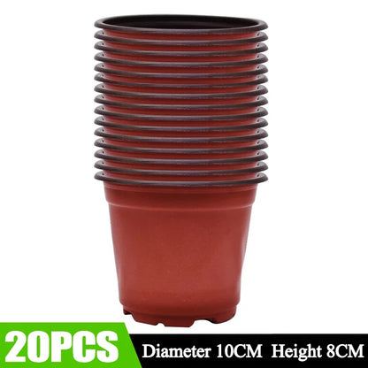 20–100 Pack Seedling Nursery Pots – Reusable 10cm Plant Growing Cups