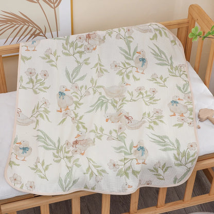 Pure Cotton Muslin Baby Bath Towel & Swaddle Blanket – Soft Newborn Gauze Wrap