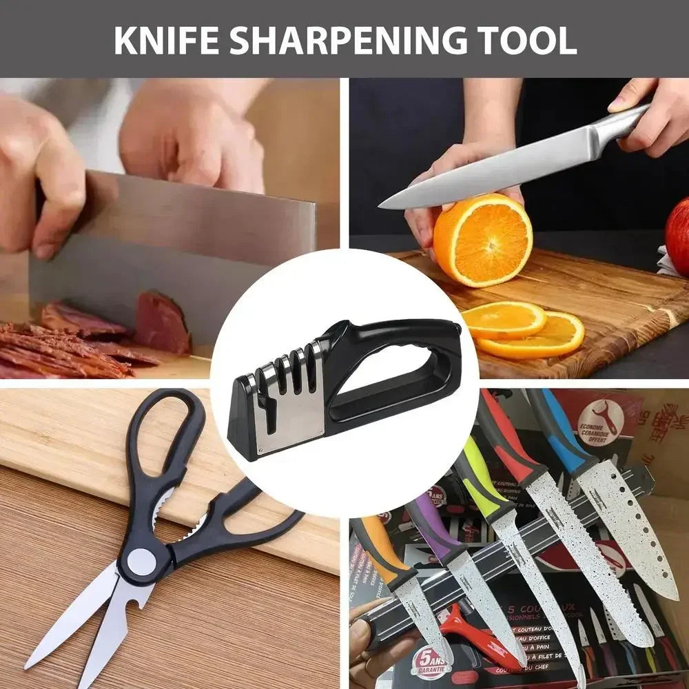 Multi-Function Knife Sharpener – Non-Slip Kitchen Sharpening Tool