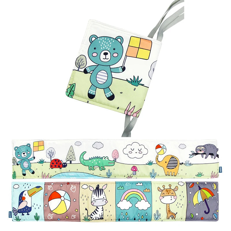 Sensory Baby Cloth Book – High Contrast Touch & Feel Learning Book (0–12 Months)