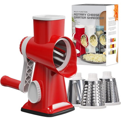 3-in-1 Manual Rotary Cheese Grater