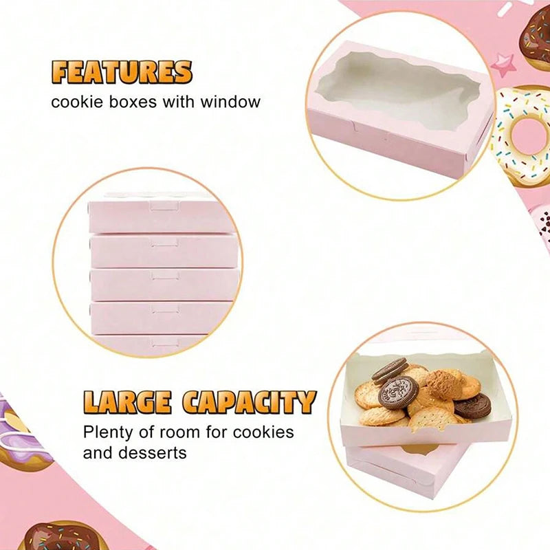 Kraft Paper Gift Boxes with Window – Cake, Candy & Treat Packaging Boxes