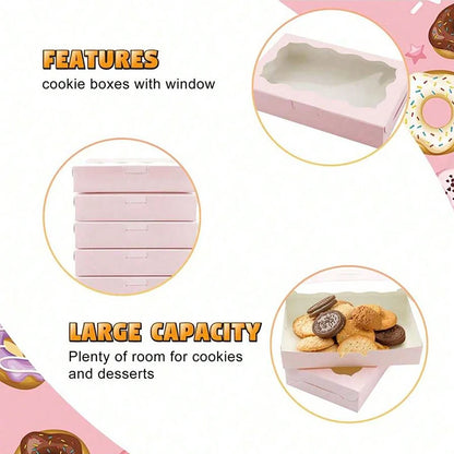 Kraft Paper Gift Boxes with Window – Cake, Candy & Treat Packaging Boxes