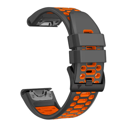 Quickfit Silicone Watch Band for a Range of Garmin Watches (22mm) (See list of models in the description)