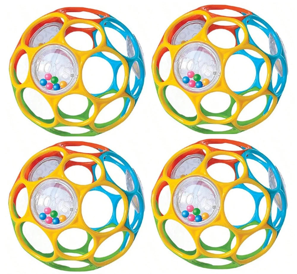 Baby Sensory Grasping Rattle Ball – Soft Bell & Textured Early Learning Toy