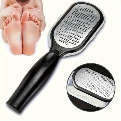 Stainless Steel Foot File – Dual-Sided Coarse & Fine Pedicure Rasp for Hard Skin