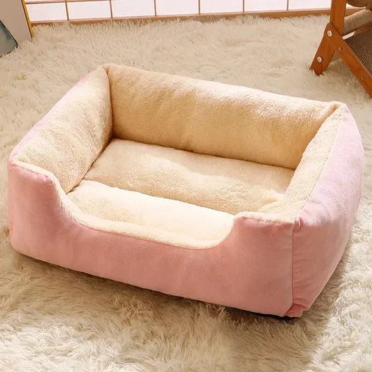 Soft Plush Pet Bed – Warm & Cozy Cat and Dog Cushion