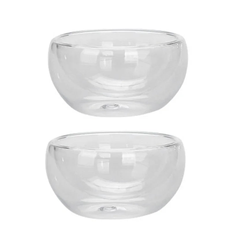 Double Wall Glass Tea Cups – 2 or 6 Piece Borosilicate Cup Set