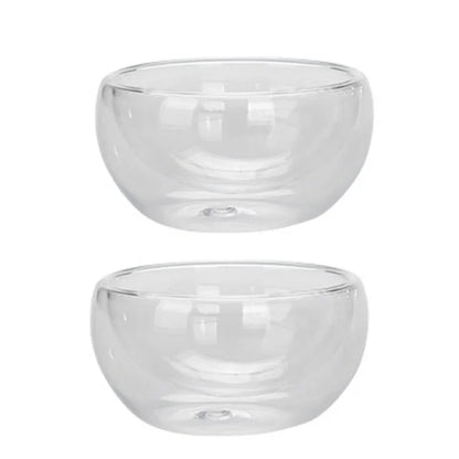 Double Wall Glass Tea Cups – 2 or 6 Piece Borosilicate Cup Set