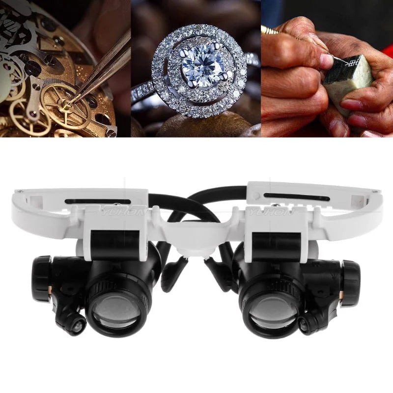 LED Magnifying Glasses – 8X/15X/23X Telescopic Watch & Jewlery Repair Loupe