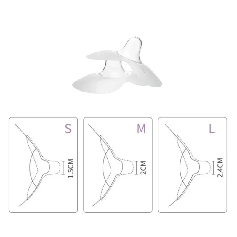 2-Pack Silicone Nipple Shields – Soft Breastfeeding Nipple Protectors with Storage Case