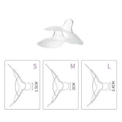2-Pack Silicone Nipple Shields – Soft Breastfeeding Nipple Protectors with Storage Case