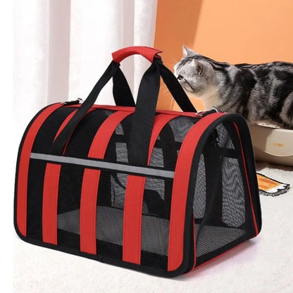 Soft-Sided Pet Carrier Bag – Portable Travel Carrier for Small Dogs & Cats