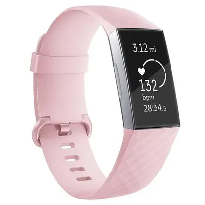 Silicone Replacement Band for Fitbit Charge 3/3SE/4 (available in 2 sizes & 14 colours)