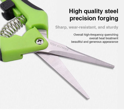 Garden Pruning Shears – Non-Slip Plant, Flower & Harvesting Scissors