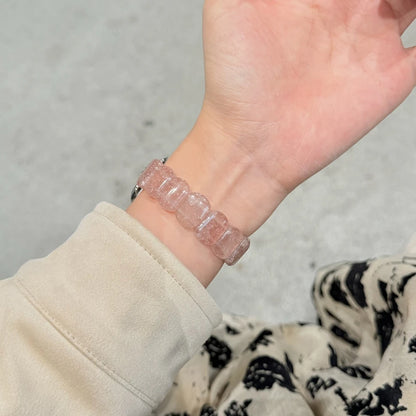 Crystal Stone Apple Watch Band – Marble Elastic Bracelet Strap