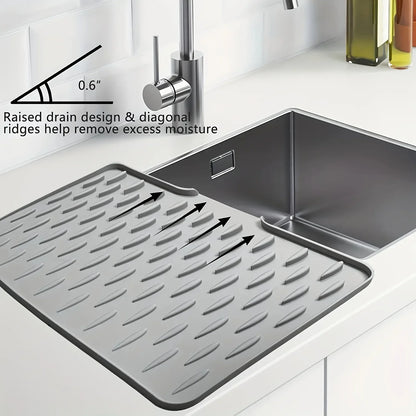 Silicone Kitchen Drain Mat – Non-Slip Sink & Countertop Drying Mat