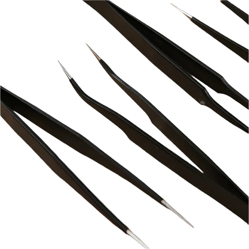 Anti-Static ESD Stainless Steel Curved Tweezers (6 different types available)