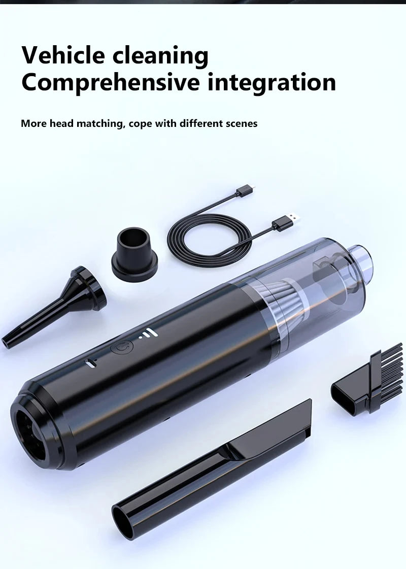 4-in-1 Handheld Car Vacuum & Air Blower – Wireless Portable