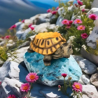 Turtle Planter Ornament – Resin Succulent & Bonsai Plant Pot