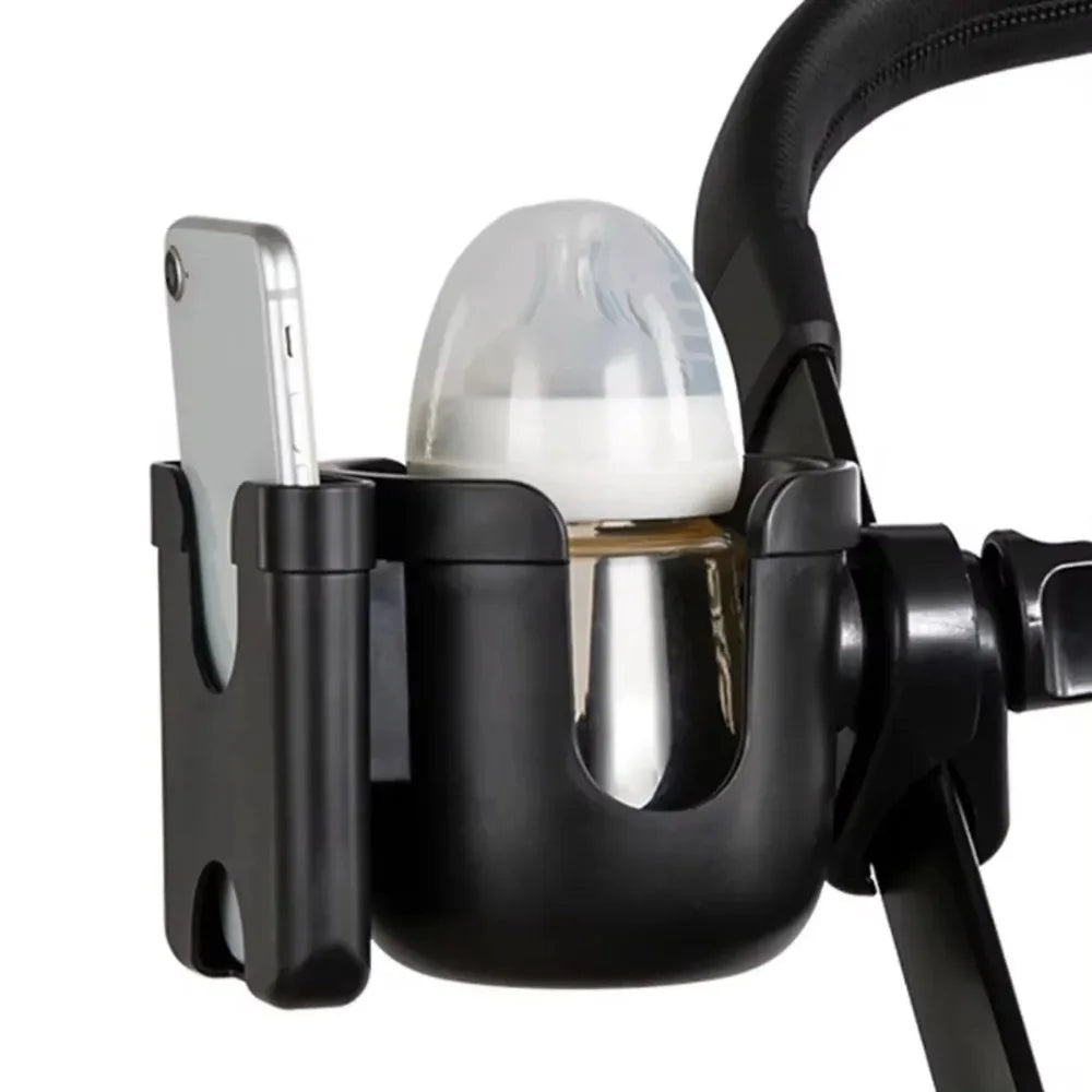Stroller Cup Holder with Phone Holder – Anti-Slip Pram Accessory