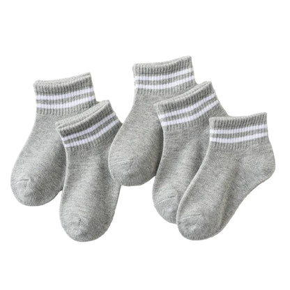 5 Pairs of Cotton Socks – For Boys & Girls (1–12 Years)