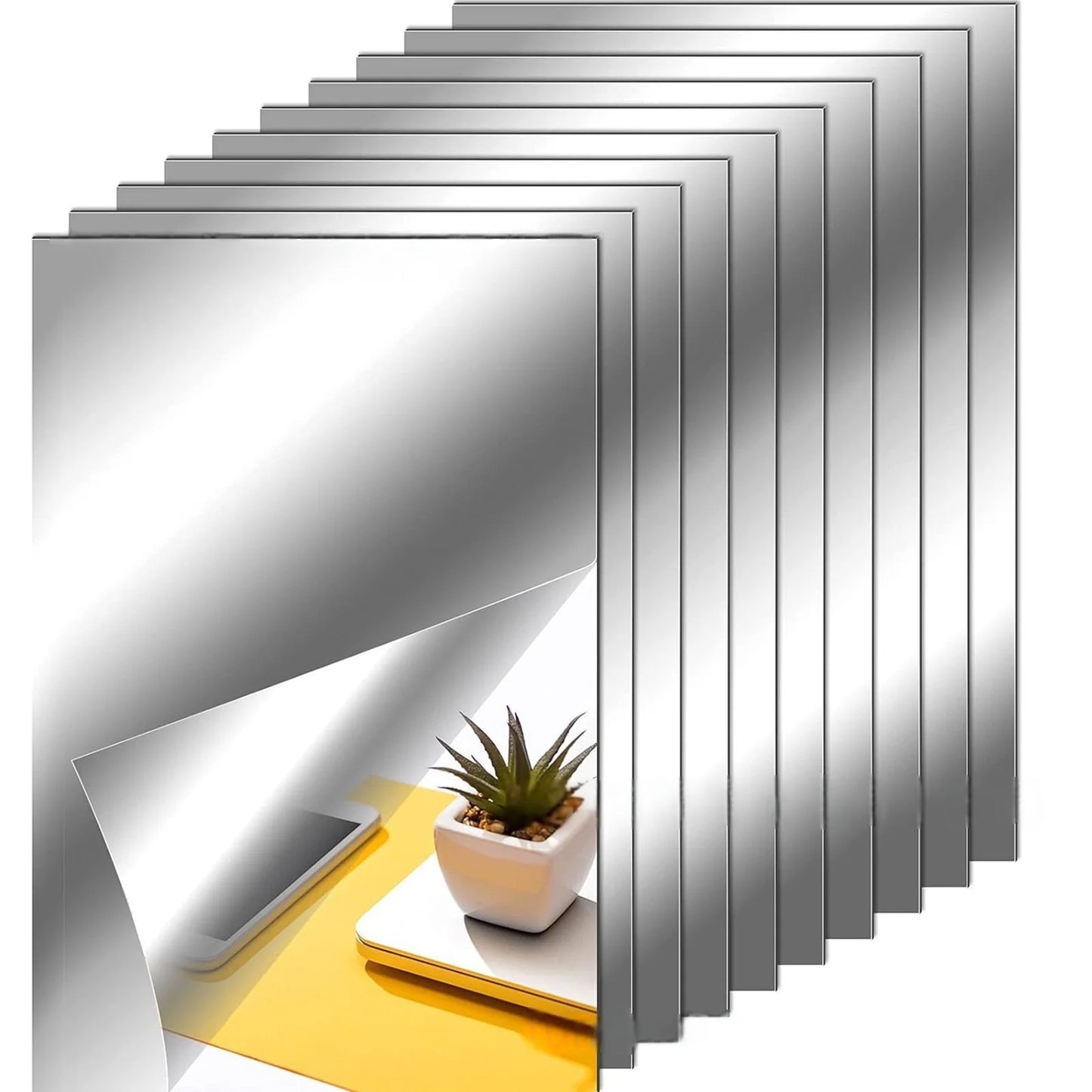 Peel & Stick Mirror Wall Tiles (10pcs)