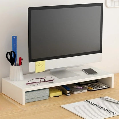 Wooden Monitor & Laptop Stand – Desktop Riser & Storage Shelf