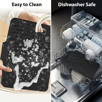Silicone Kitchen Drain Mat – Non-Slip Sink & Countertop Drying Mat