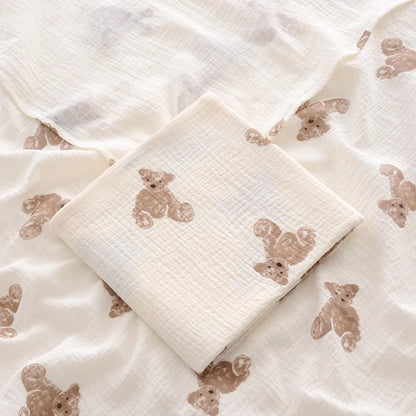 Cotton Muslin Baby Swaddle Blanket – 100 x 100cm Newborn Receiving Blanket