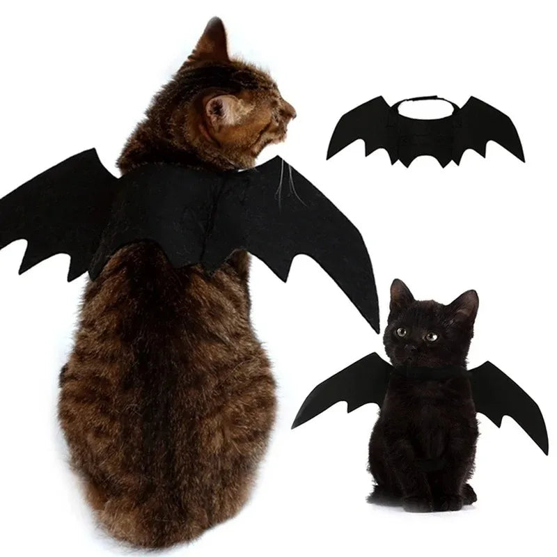 Halloween Bat Wings Pet Costume – Adjustable Cat & Dog Dress-Up Harness