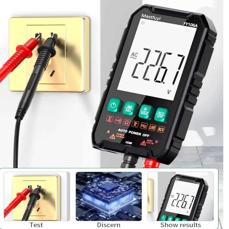 Digital Multimeter 600V AC/DC True RMS Auto-Range Tester (2 models available)