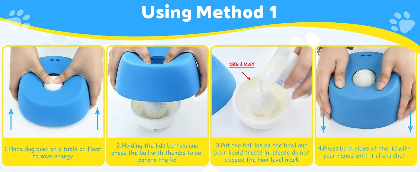 Slow Feed Lick Bowl for Dogs – Anti-Choking Feeding Bowl