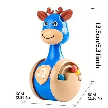 Deer Roly-Poly Tumbler Toy – Wobbling Sound & Movement Toy for Kids