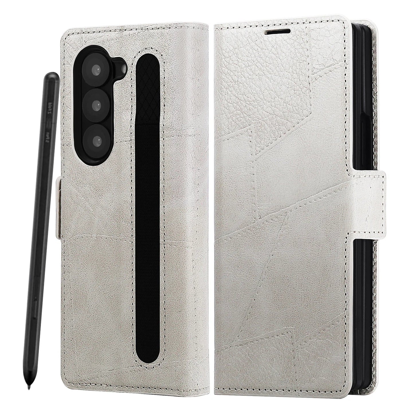 Flip Leather Phone Case for the Samsung Galaxy Z Fold7 (2 colours available)