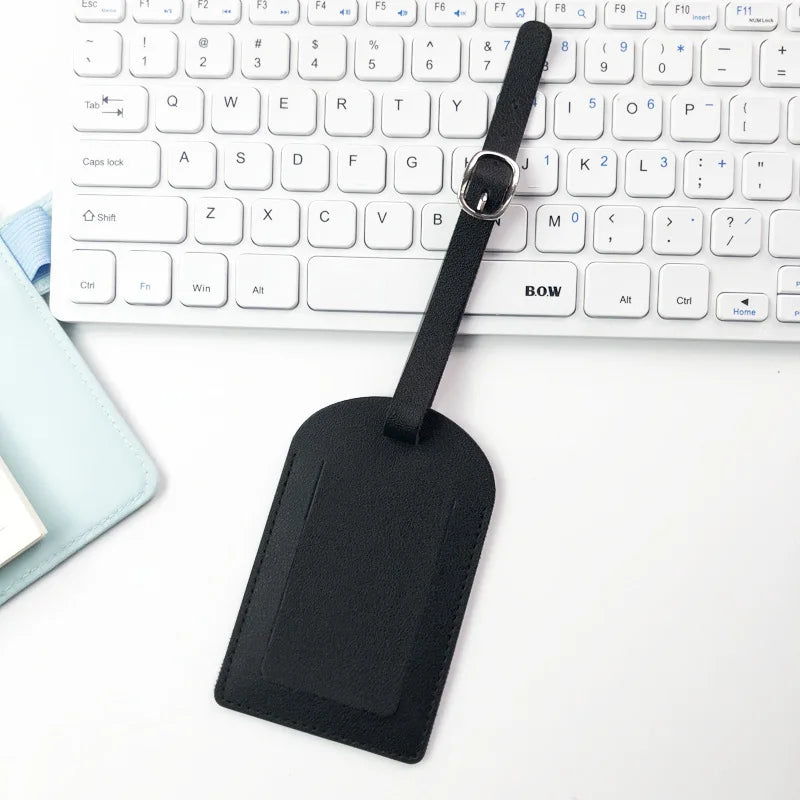 PU Leather Luggage Tag – Travel Suitcase ID Label