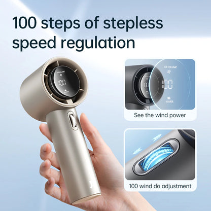 Portable Rechargeable Hand Fan – 100-Speed Mini Cooling Fan