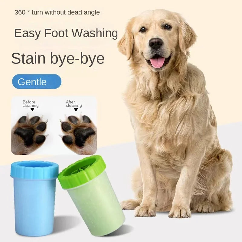 Pet Paw Cleaner Cup – Portable Dog & Cat Foot Washing Cup with Soft Cleaning Brush