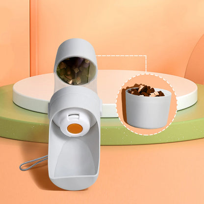 Portable Pet Water Bottle & Food Container – Travel Dog & Cat Feeding Bottle