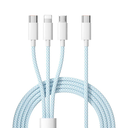 3-in-1 Fast Charging Cable – USB-A to USB-C, Lightning & Micro USB (Up to 100W)
