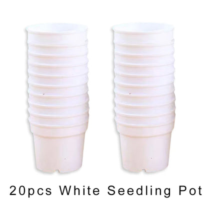20-Pack Mini Seedling Pots – 6.5cm Plastic Nursery Pots with Drainage Holes