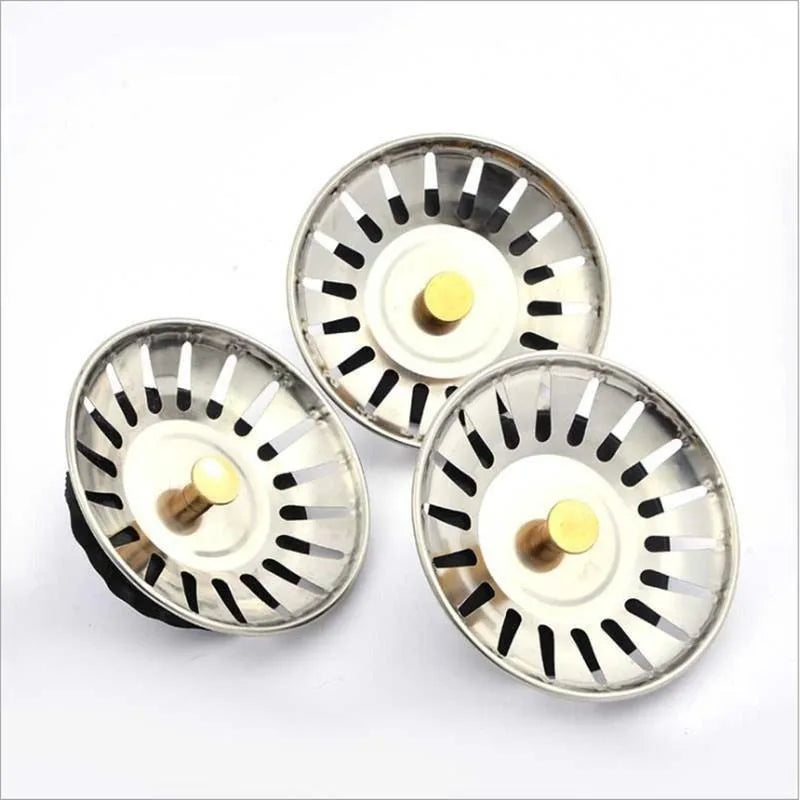 2-in-1 Kitchen Sink Strainer & Stopper – Stainless Steel Drain Waste Filters