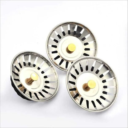 2-in-1 Kitchen Sink Strainer & Stopper – Stainless Steel Drain Waste Filters