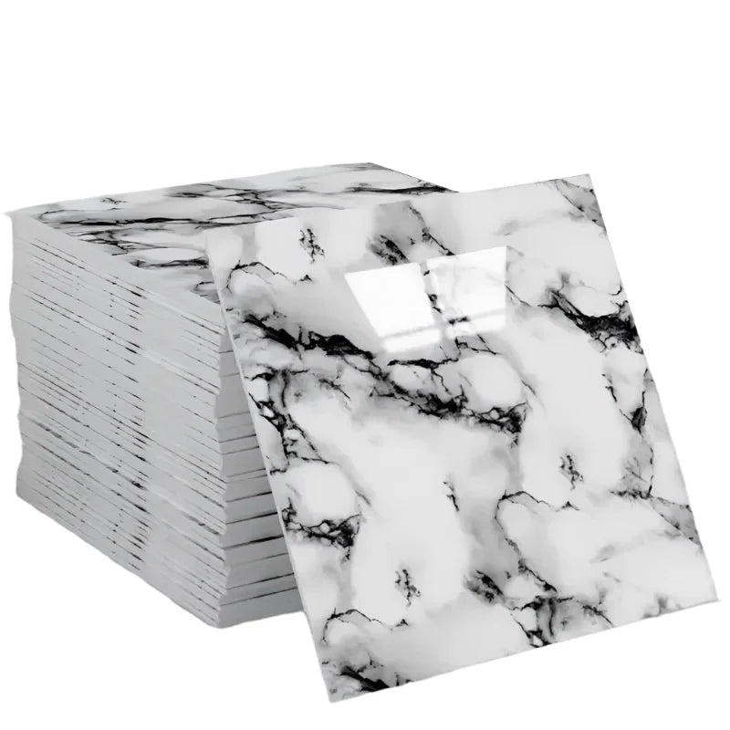 PVC Self-Adhesive Marble Waterproof Floor Tiles (available in 10 designs)