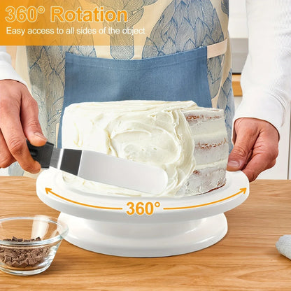 76-Piece Cake Decorating Kit – Cake Turntable, Piping Bags & Icing Tools Set