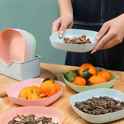 10-Piece Reusable Snack & Fruit Plate Set
