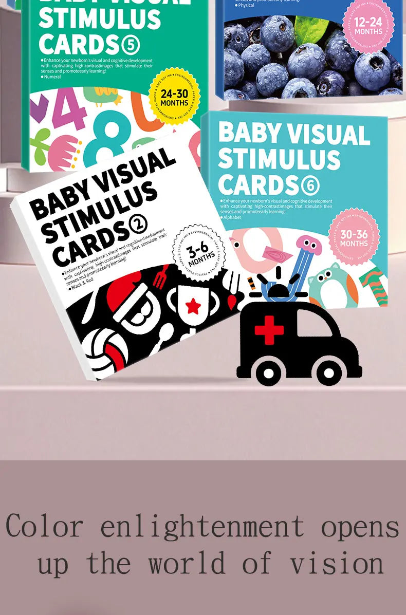 Montessori High Contrast Vision Cards – Black & White Baby Learning Cards