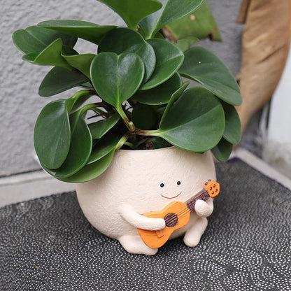 Smiley Face Guitar Planter