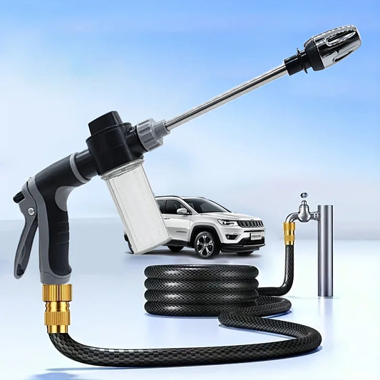 High-Pressure Garden Hose Spray Gun – Multi-Purpose Car Wash & Foam Cleaning Nozzle