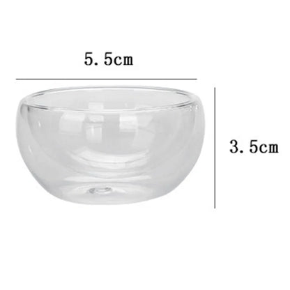 Double Wall Glass Tea Cups – 2 or 6 Piece Borosilicate Cup Set